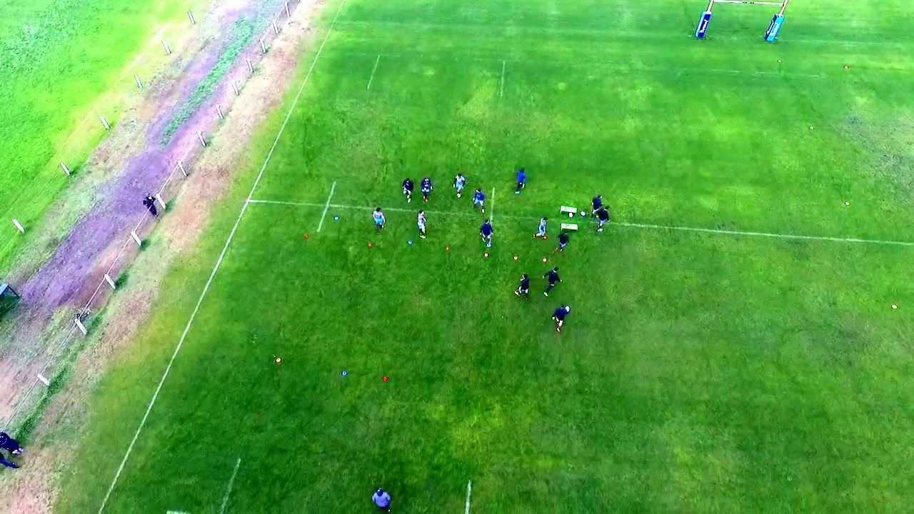 El drone, la nueva herramienta en la práctica de Los Pumas