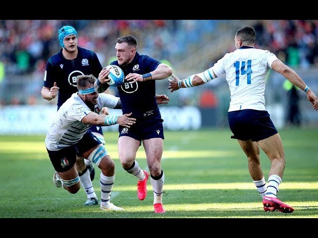 Primer festejo de Escocia en el Seis Naciones