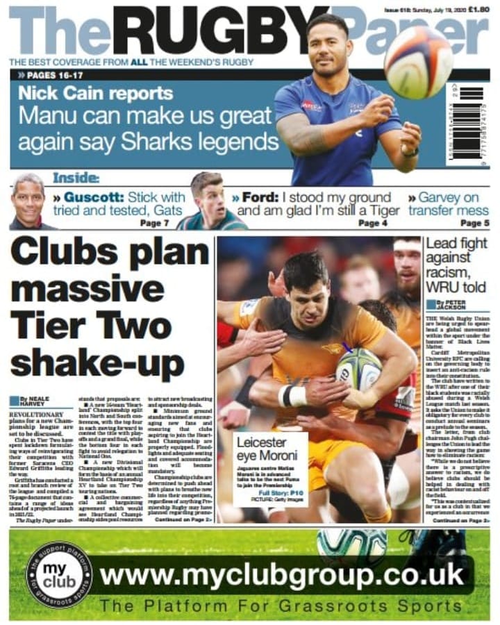 Moroni se perfila como el sucesor de Tuilagi en Leicester Tigers