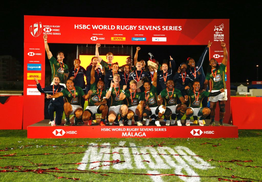 Sudáfrica y Estados Unidos celebran en el HSBC Spain Sevens en Málaga