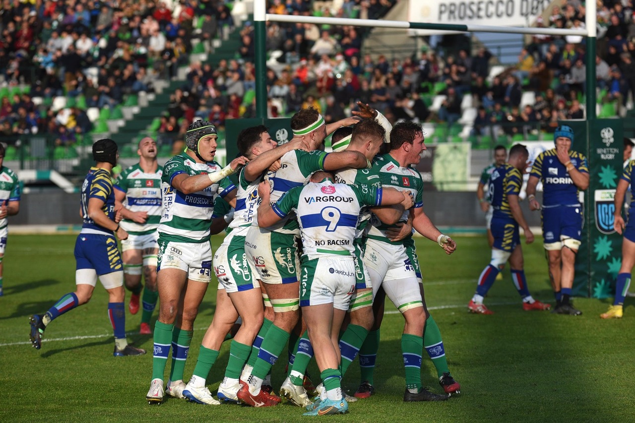United Rugby Championship: Benetton estiró la paternidad sobre Zebre Parma