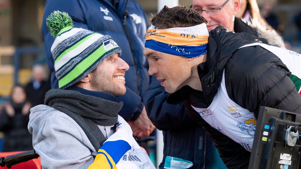 Entrenador y exjugador de rugby corrieron una maratón muy especial